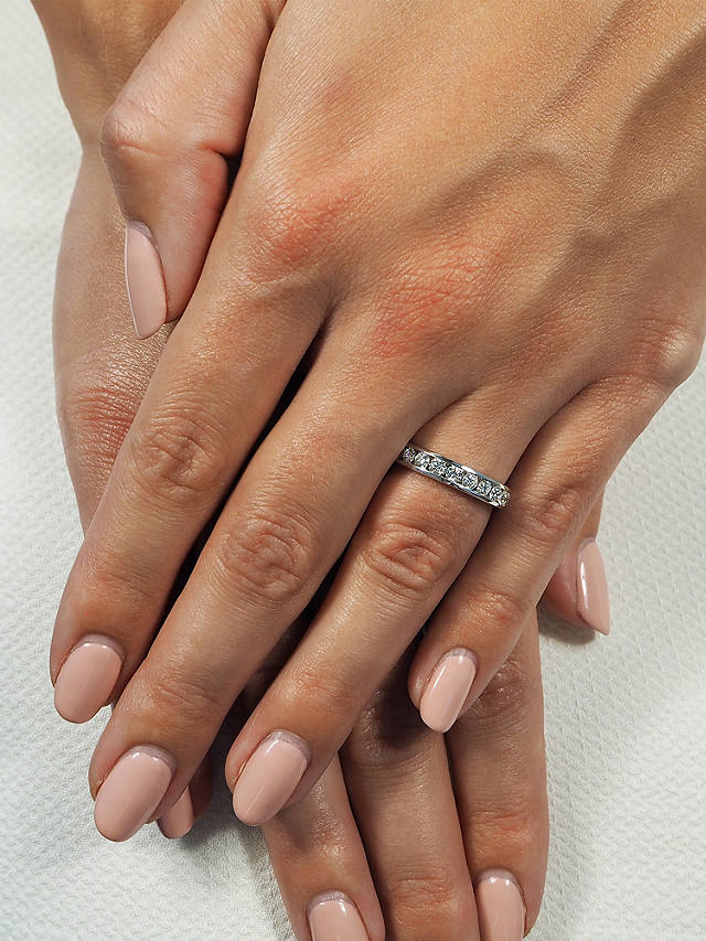 Brown & Newirth White Gold Channel Set Diamond Half Eternity Ring