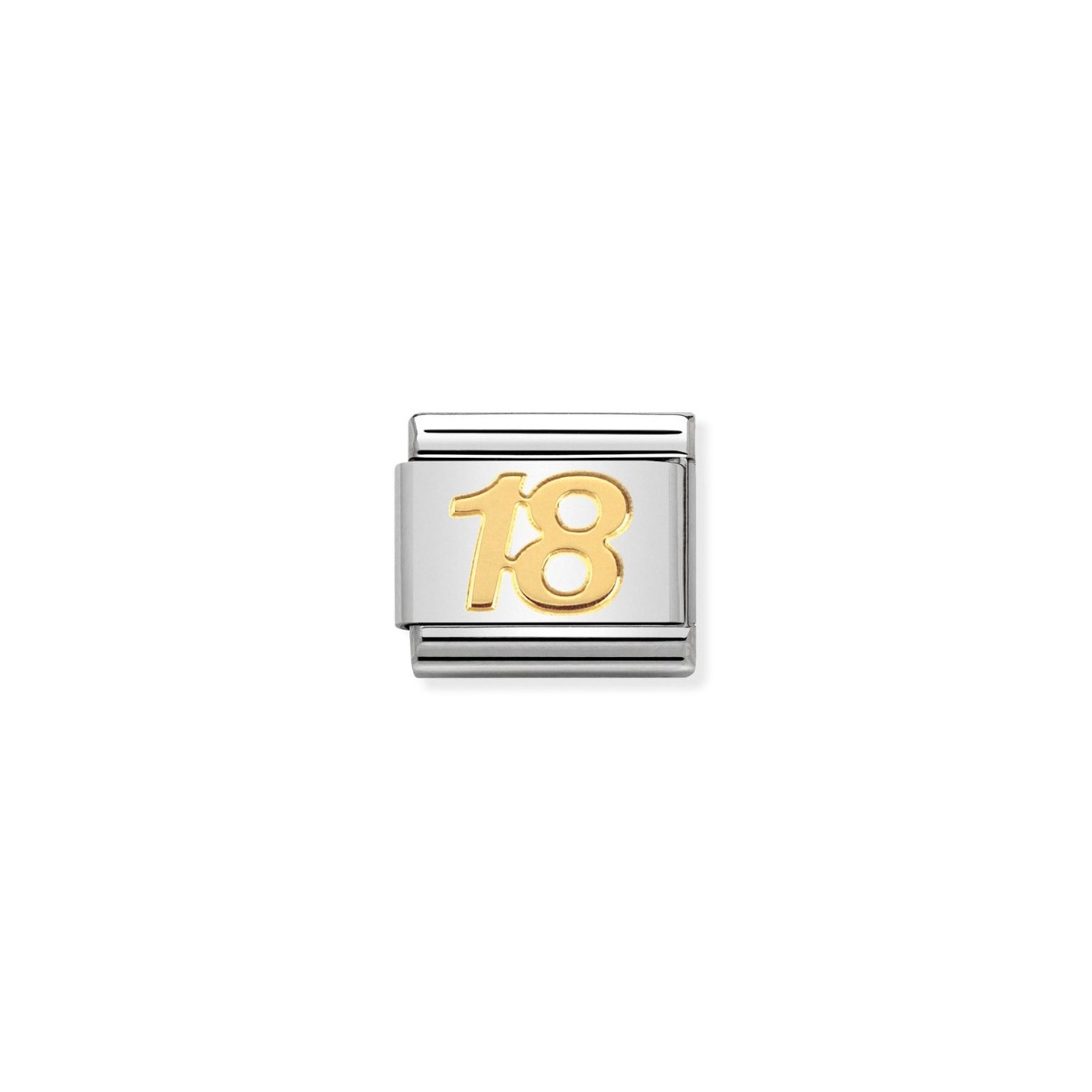 Nomination Classic Number 18 Charm - 18k Gold - 030109/34