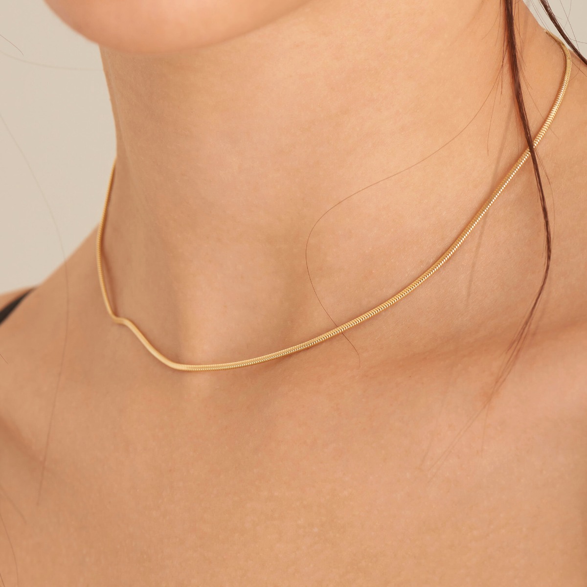 Ania Haie Snake Chain Necklace Gold Plated