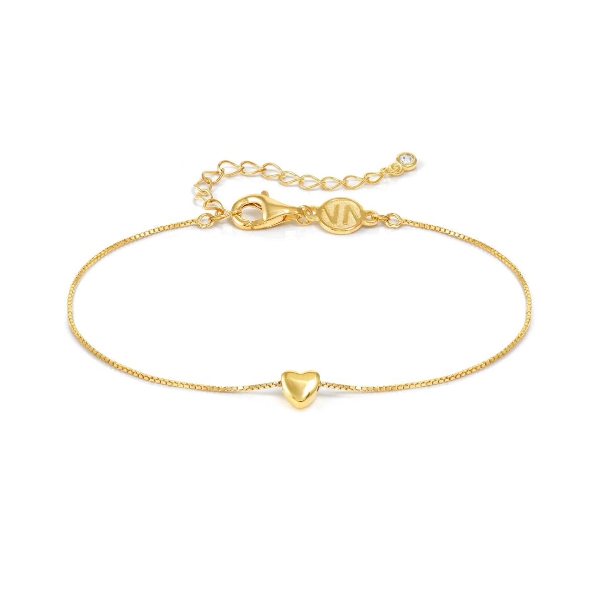 Nomination Armonica Gold Plated Single Heart Bracelet. Item code 241302/006