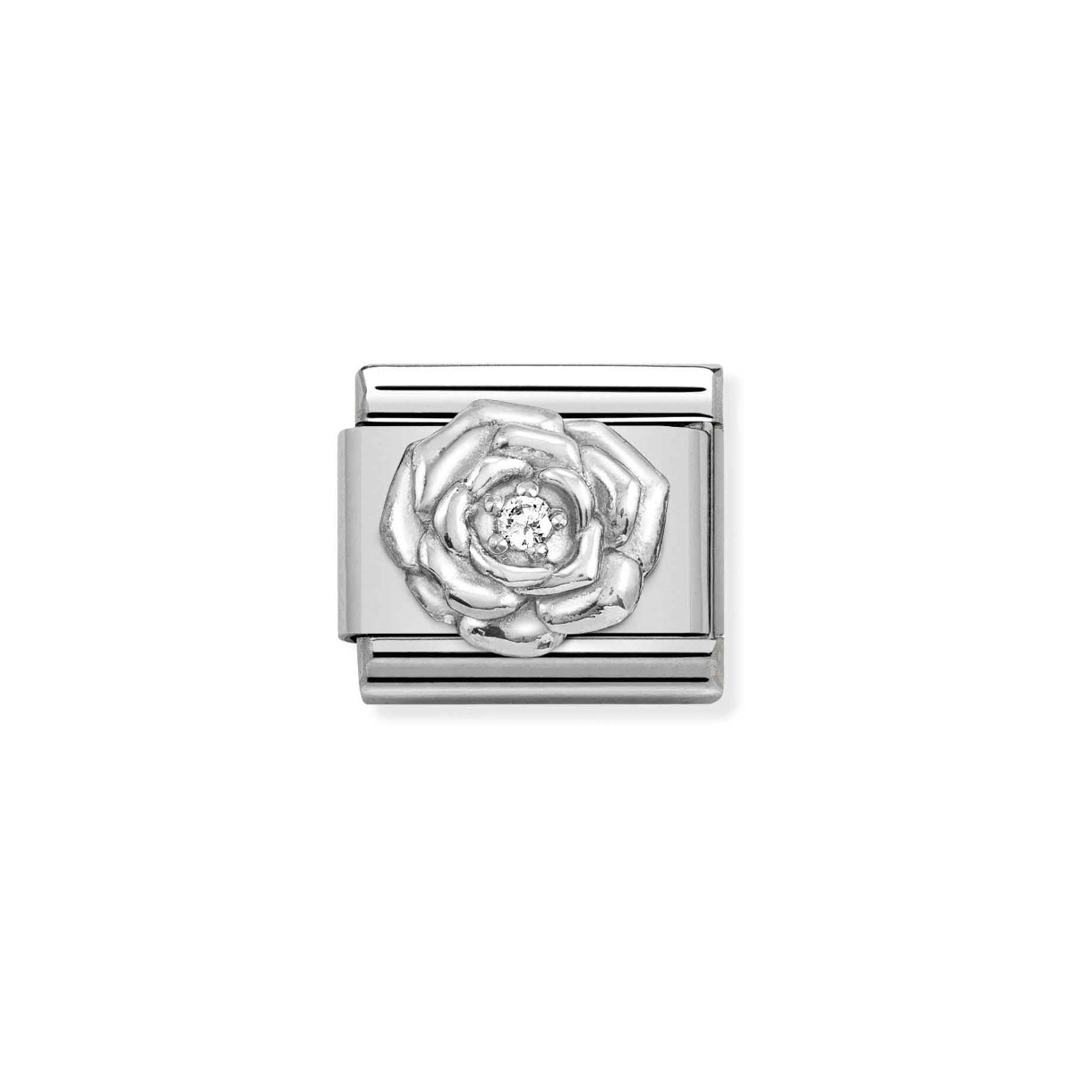 Nomination Classic Silver and Crystal Rose Charm 330311_12