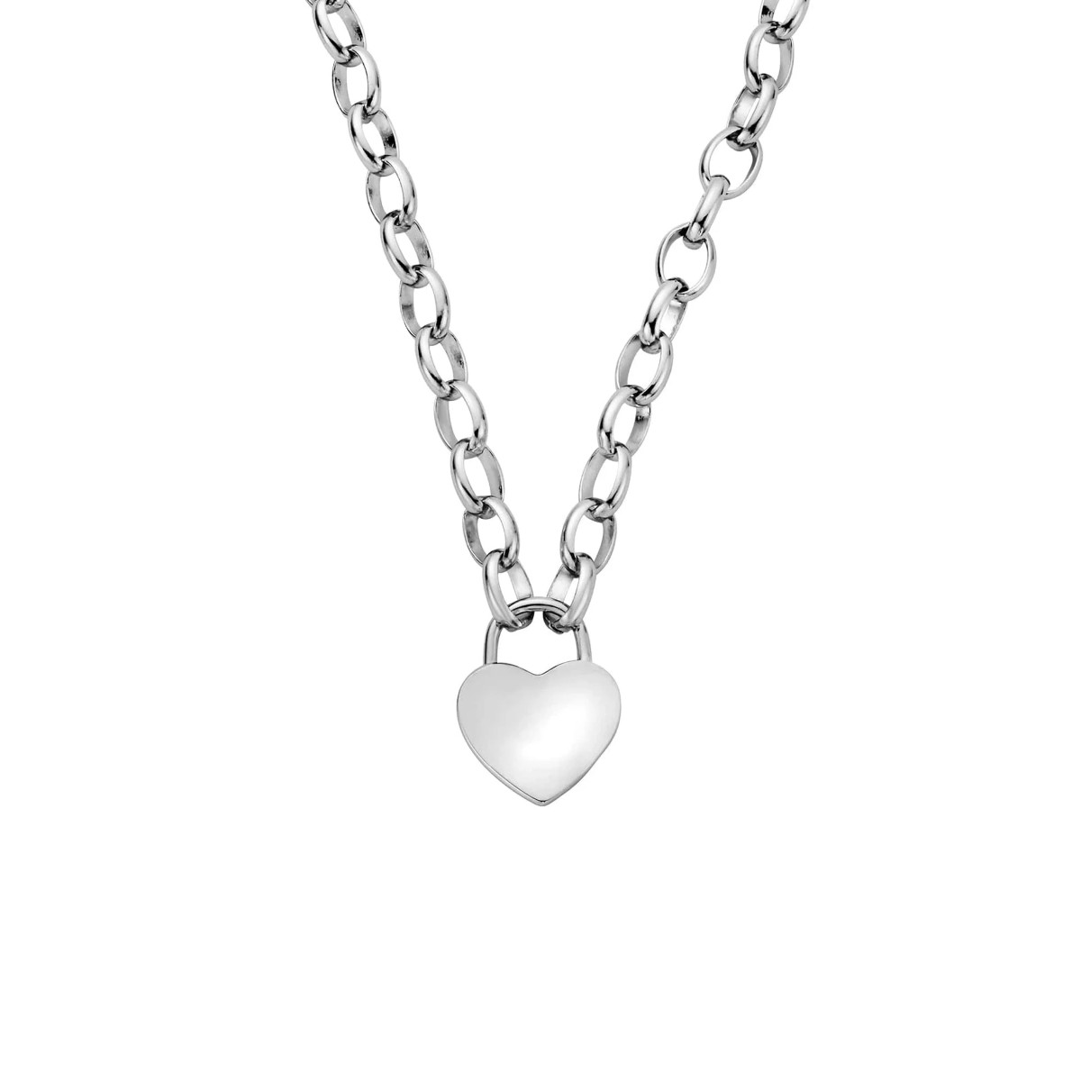 Clogau Cariad Sterling Silver Padlock Necklace. Item code 3SCAR951.