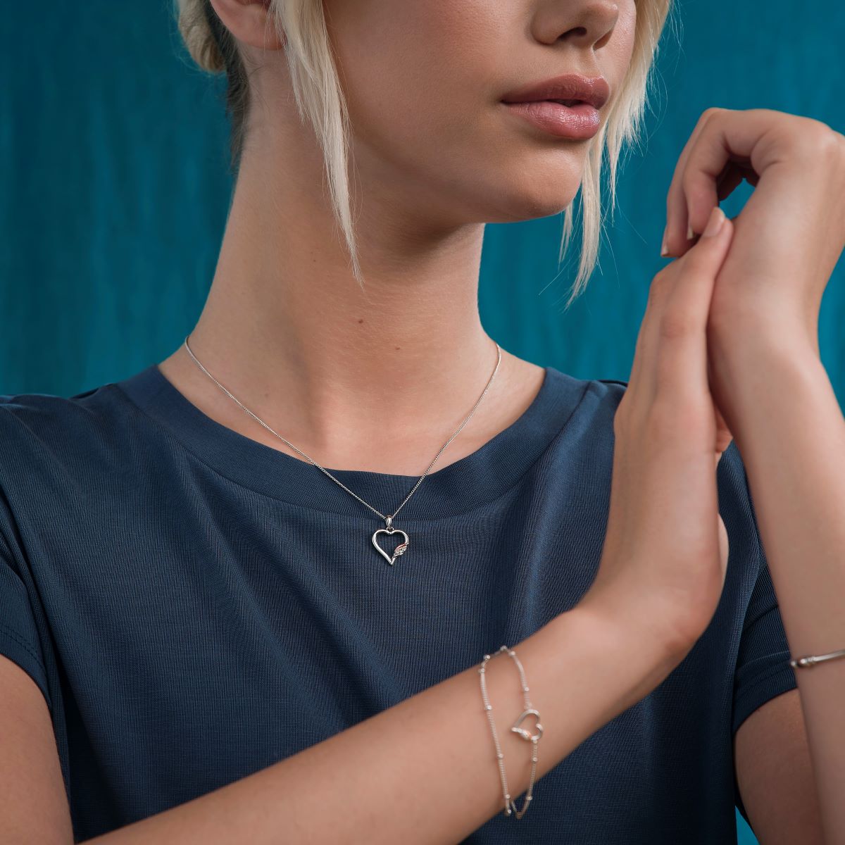 Clogau Past Present Future Heart Pendant - 3SPPF0647