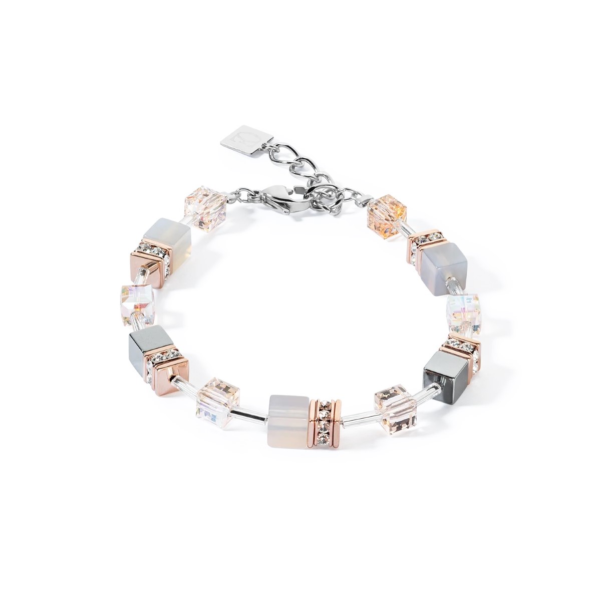 Coeur De Lion GeoCUBE Bracelet - Rose Gold Peach