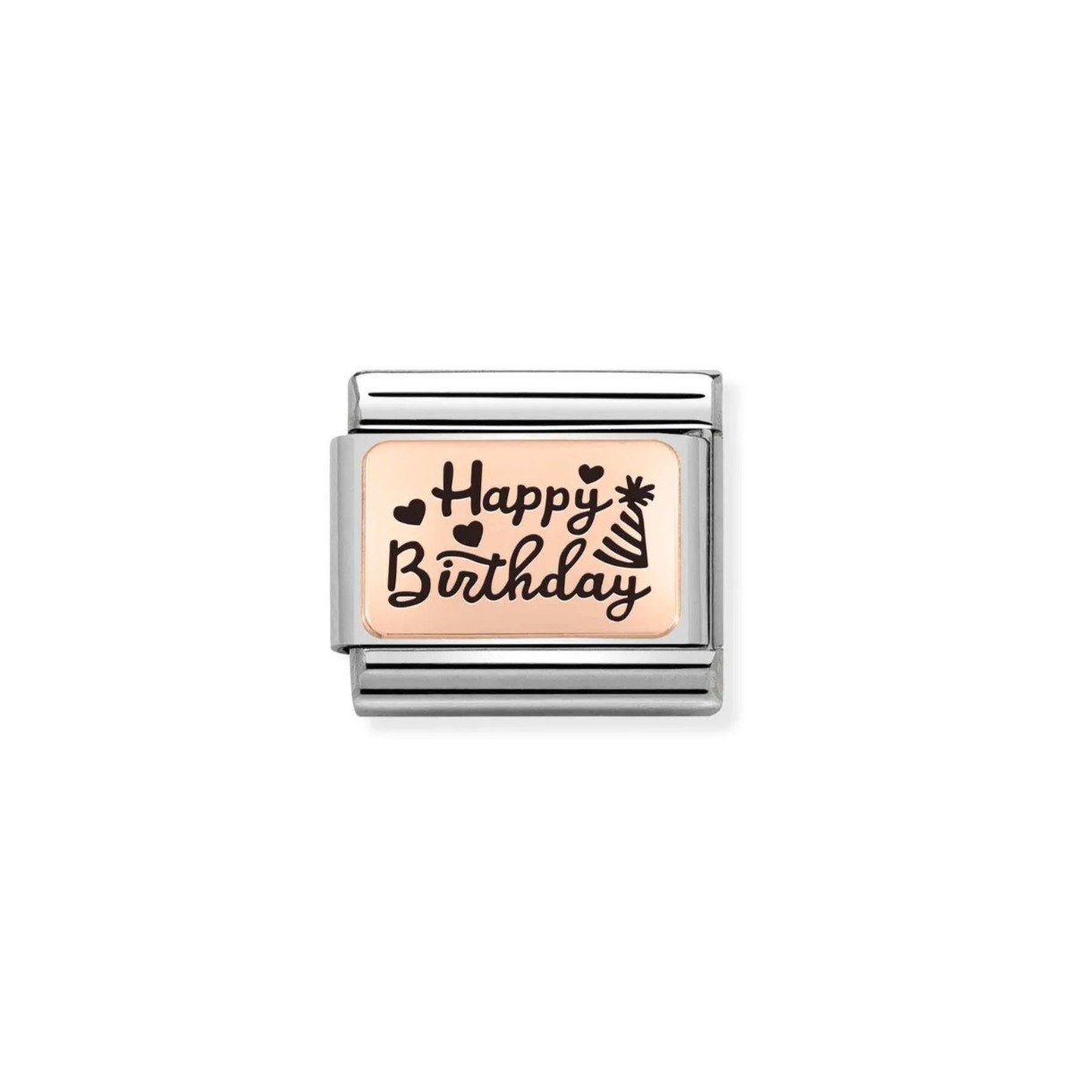 Nomination Classic Rose Gold Happy Birthday Writing Charm 430111/11