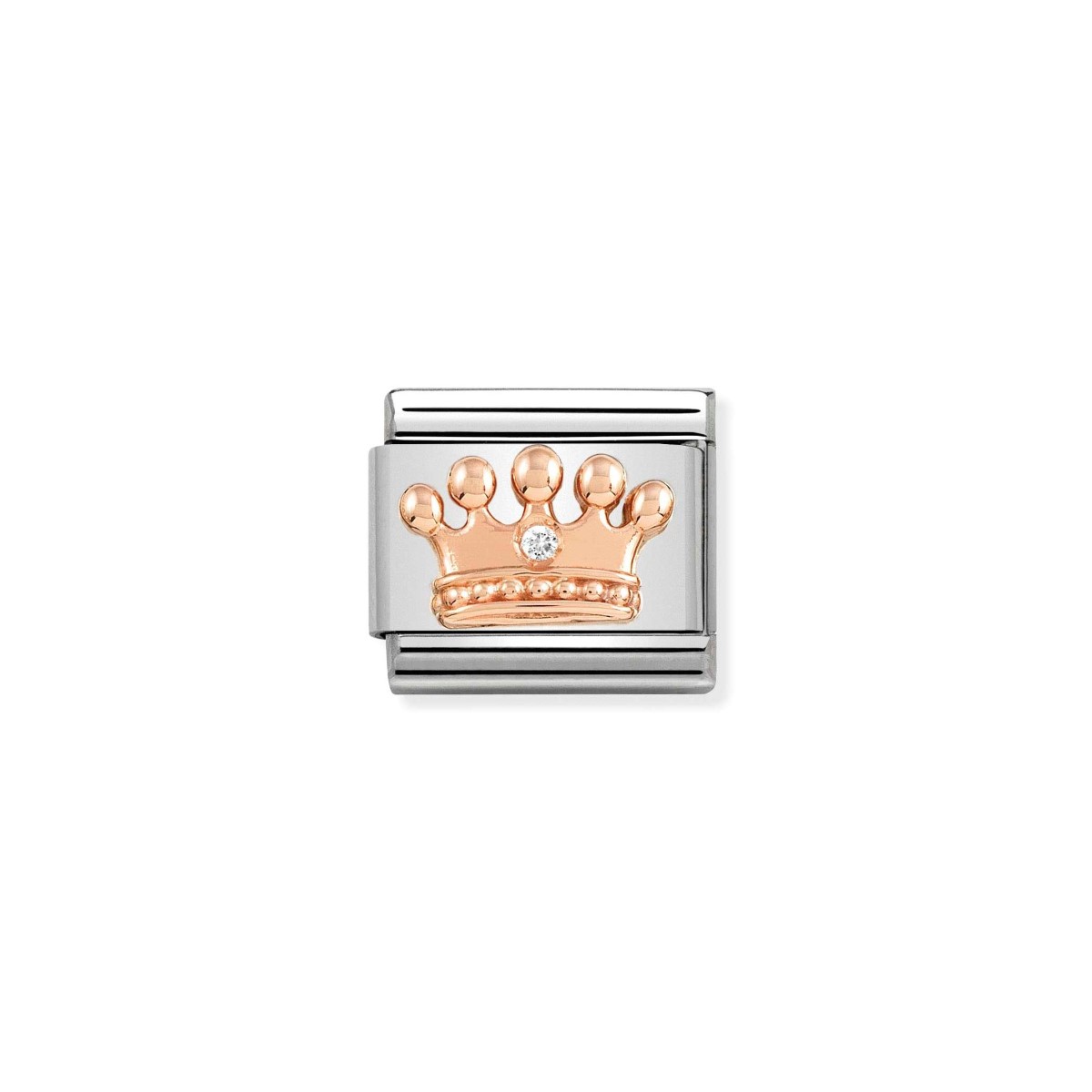 Nomination Classic Rose Gold and Zirconia Crown Charm 430305_24
