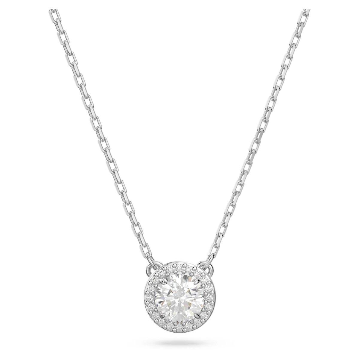 Swarovski Constella Pendant Round Pavé - White with Rhodium Plating 5636264