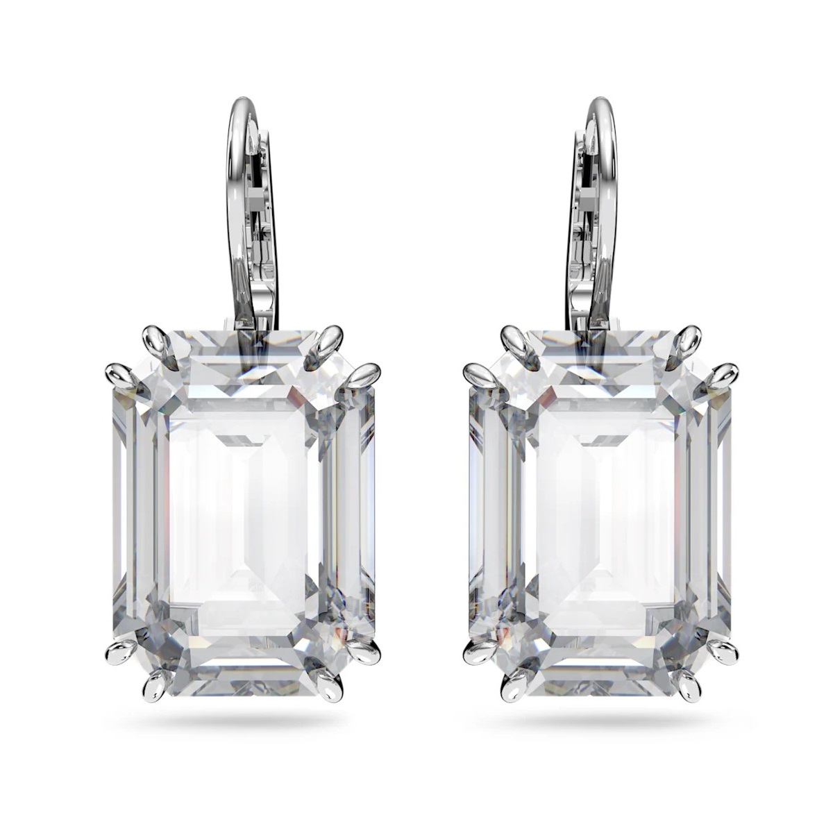 Swarovski Millenia Octagon Earrings - White with Rhodium Plating 5636569