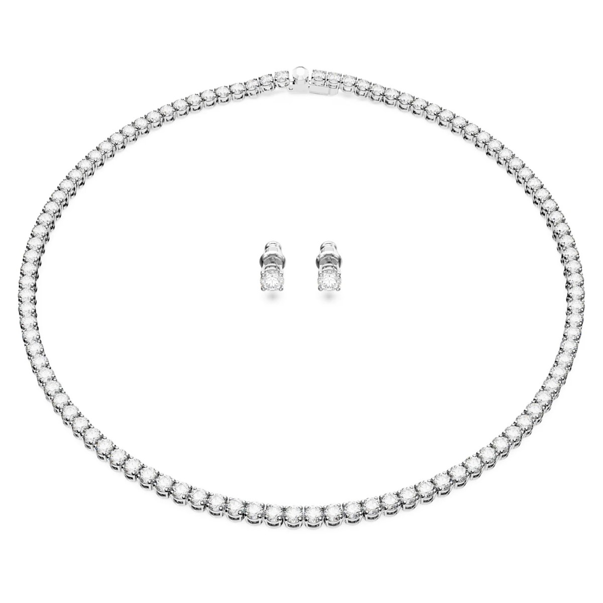 Swarovski Matrix Tennis Set - White with Rhodium Plating 5647730