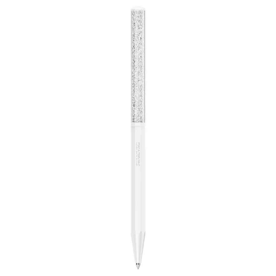 Swarovski Crystalline Octagon Shape Ballpoint Pen - White Lacquered