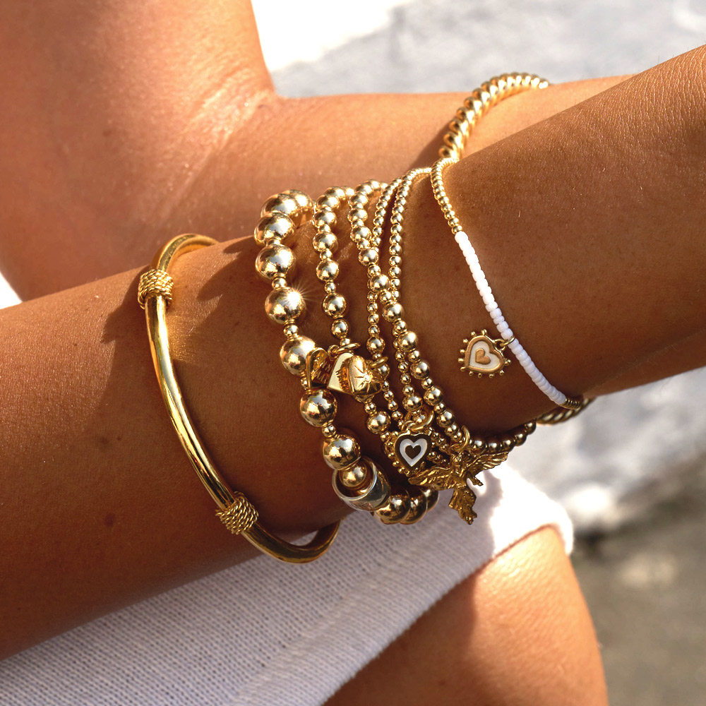 Annie Haak Santeenie Gold Plated Charm Bracelet - Sparkle Heart