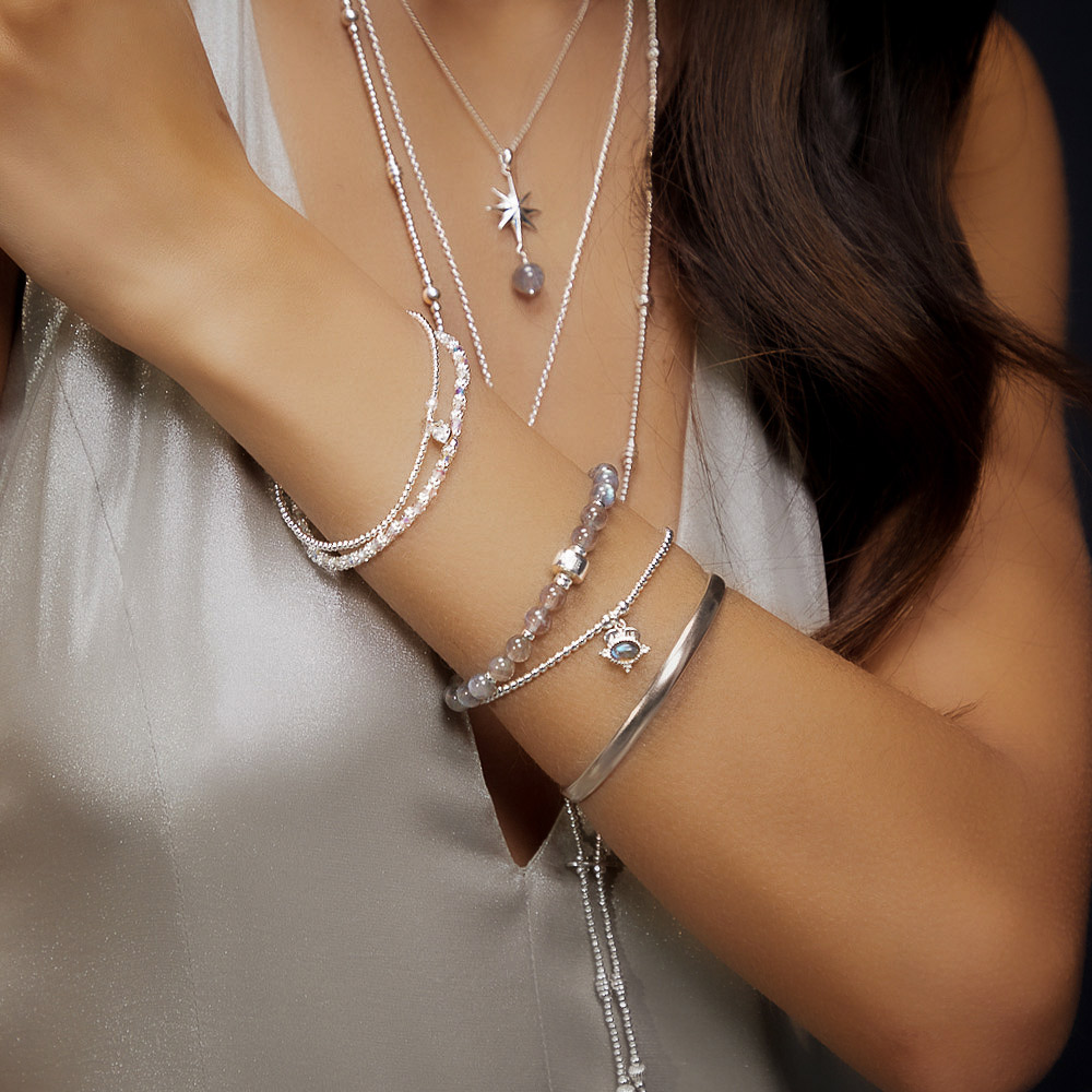 Annie Haak Santeenie Silver Charm Bracelet - Labradorite