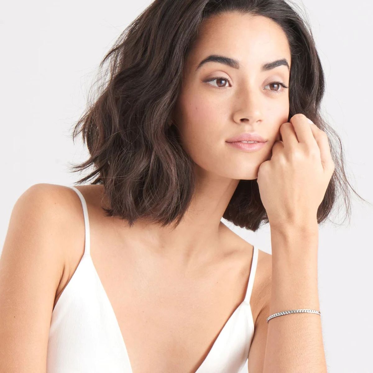 Ania Haie Silver Curb Chain Cuff Silver B021-05H