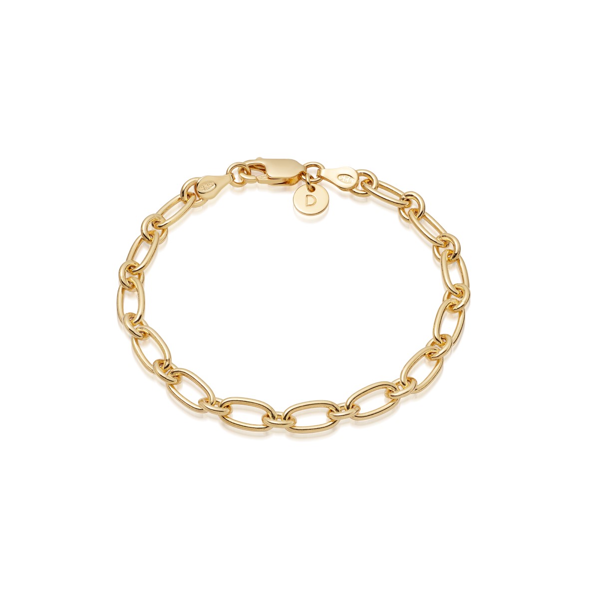 Daisy Stacked Linked Chain Bracelet - Gold BRB8004_GP