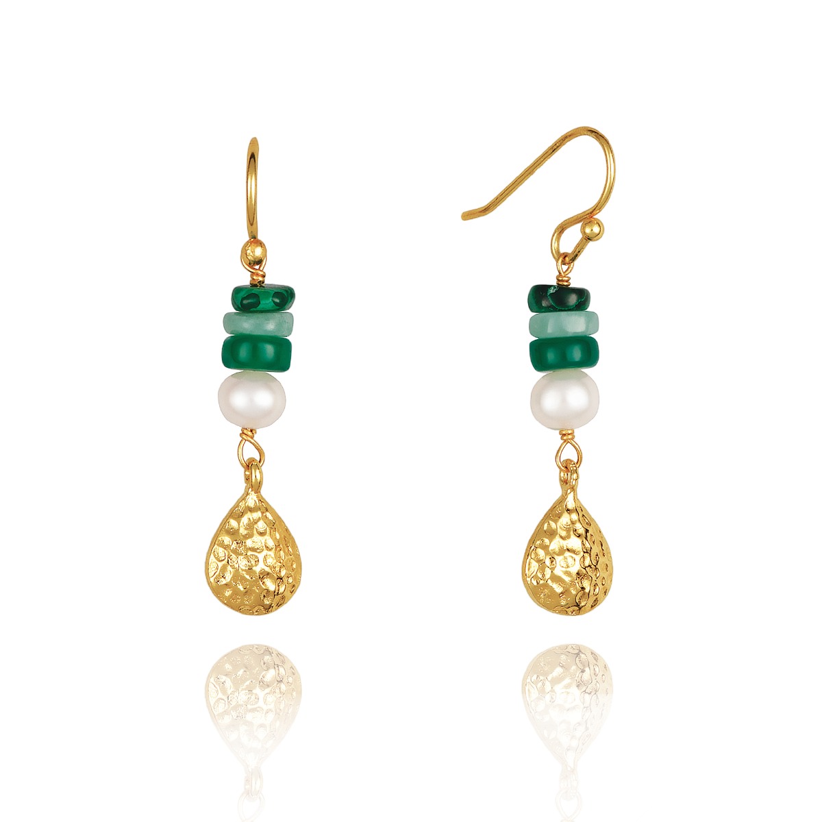 Sarah Alexander Byzantine Gold Gemstone Earrings