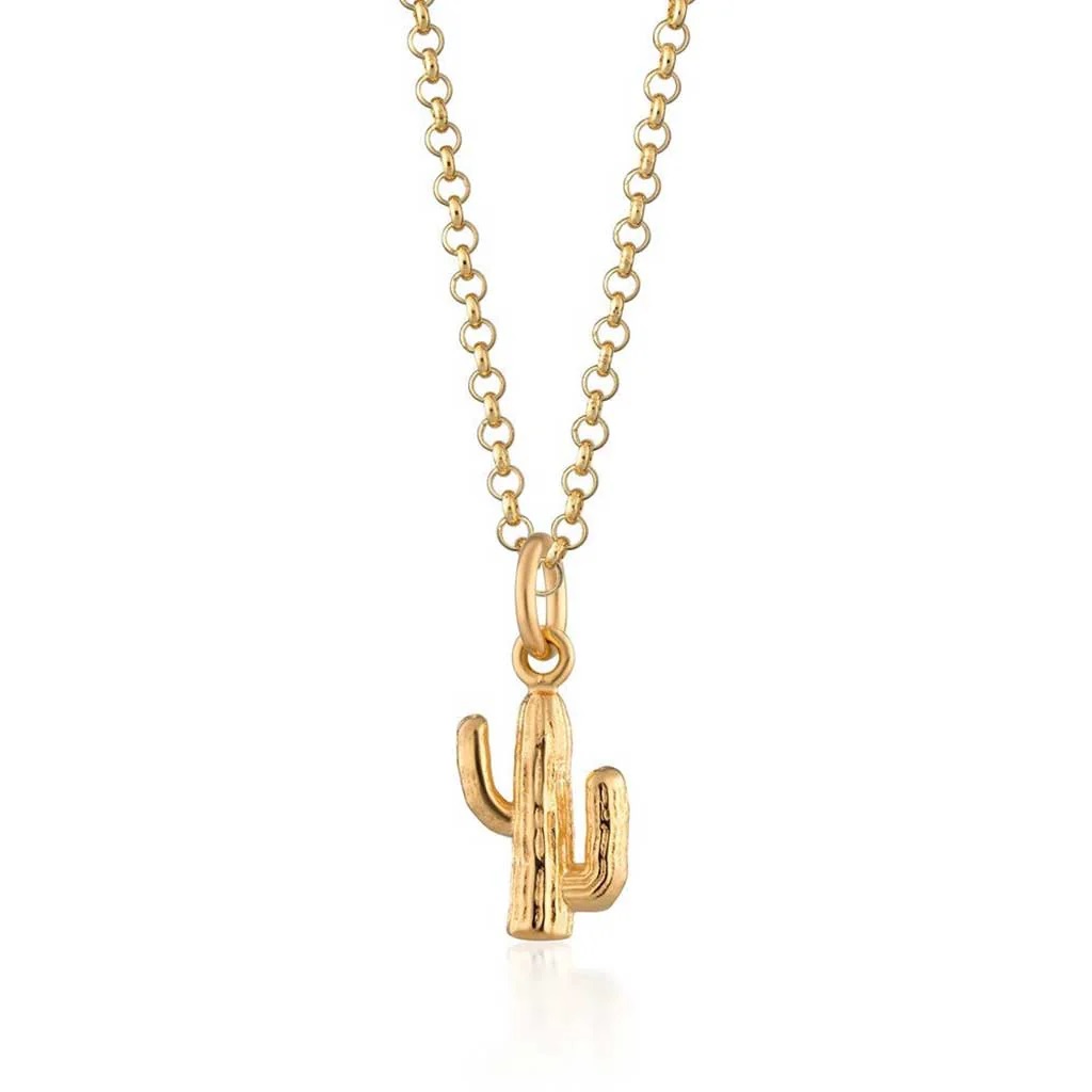 Scream Pretty Cactus Necklace - Gold