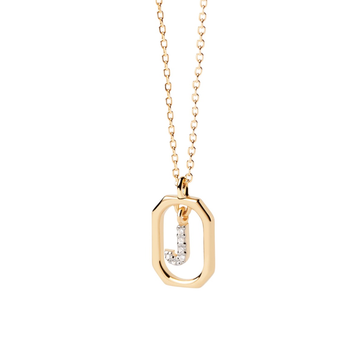 PDPaola Mini Letter J Gold Necklace CO01-521