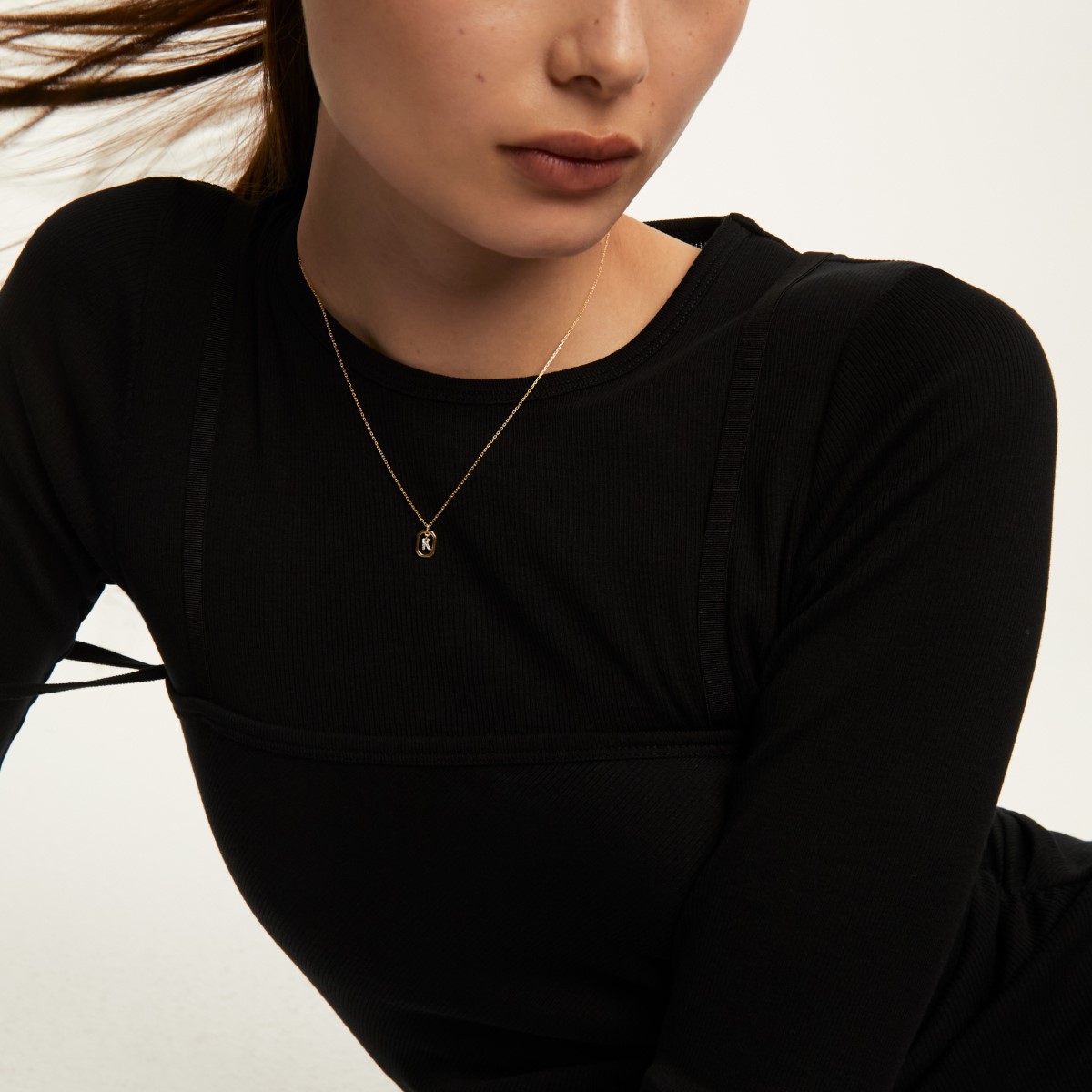 PDPaola Mini Letter K Gold Necklace CO01-522