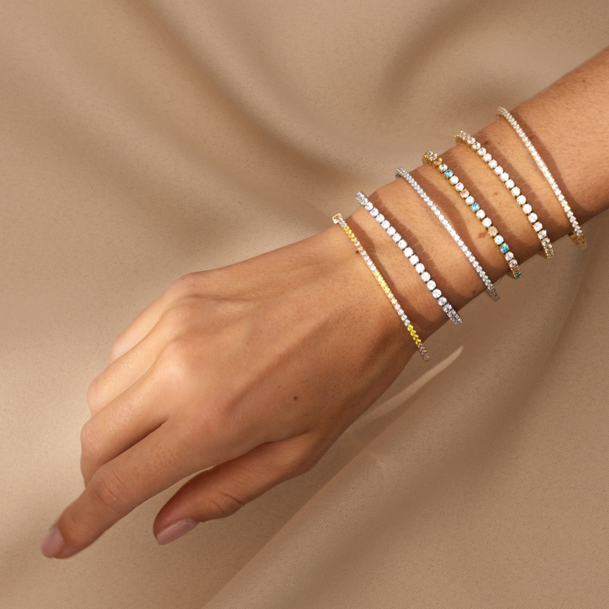 Coeur De Lion Crystal Tennis Bracelet - Silver - 0600301817