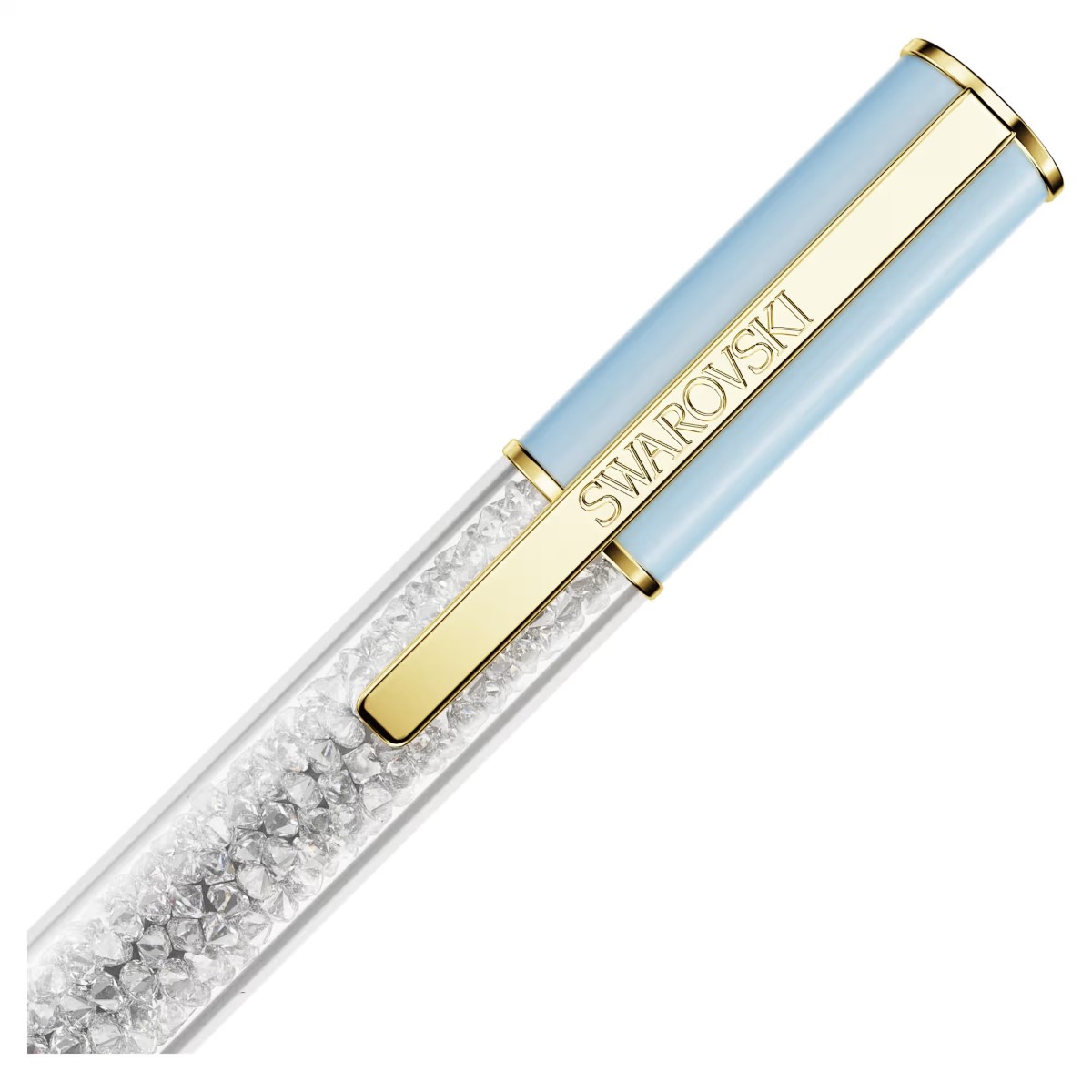 Swarovski Crystalline Lustre Ballpoint Pen Blue Green Gold-Tone Plated