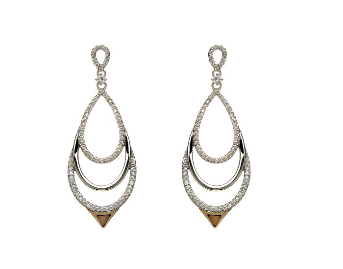 House of Lor Chandelier Earrings with Zirconia