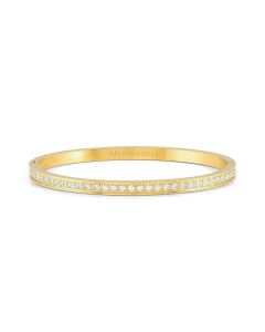 Nomination Zirconia and Gold Tone Stainless Steel Hinged Bangle 029513_020