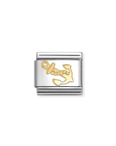 Nomination Classic Gold Anchor Charm. Item code 030149_62.
