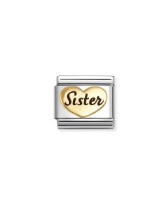Nomination Classic Gold and Enamel Sister Charm 030285/78