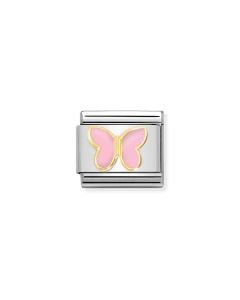 Nomination Classic Gold and Light Pink Enamel Butterfly Charm 030285_59