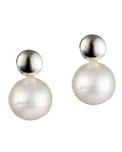 Jersey Pearl Edison Silver Stud Earrings 1791549