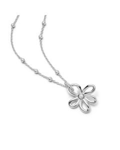 Daisy Bow Necklace - Silver BPN01_SLV