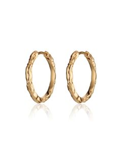 Scream Pretty Gold Molten Hoop Earrings