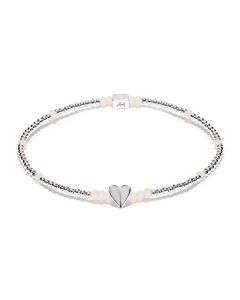 Annie Haak Sweet Pea Silver Bracelet - Heart Charm - B2709-17