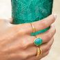 Sarah Alexander Arizona Amazonite Gold Statement Ring