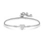 Nomination Milleluci Refined Bracelet Stainless Steel and Zirconia - Heart. Item code 028016/022