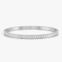 Nomination Zirconia and Silver Tone Stainless Steel Hinged Bangle