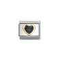 Nomination Classic Glitter Charm Gold with Enamel and Black Heart - 030220_10