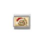 Nomination Classic Gold and Enamel Ho Ho Ho Santa Claus Charm. Item code 030289/10