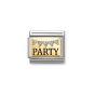 Nomination Classic Gold Glitter Bunting Party Charm. Item code 030289/09