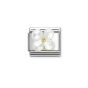 Nomination Classic Gold White Mother of Pearl Flower Charm 030521/02