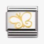 Nomination Classic White and Gold Butterfly Charm 030278_03