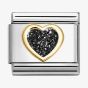 Nomination Classic Glitter Charm Gold with Enamel and Black Heart - 030220_10