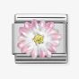Nomination Composable Classic Symbols - Sterling Silver Enamel and Cubic Zirconia Rose Pink Flower