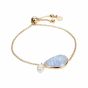 Jersey Pearl Sorel Blue Lace Agate Bracelet