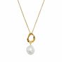 Jersey Pearl Baroque Oval Pendant
