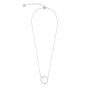 Coeur De Lion Sparkling Circle Necklace - Silver Crystal - 2057101817
