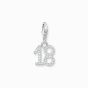 Thomas Sabo Charm Pendant - Silver and White Zirconia 18 Charm - 2134-051-21