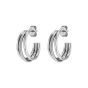 Olivia Burton Trend Edition Ever Stacked Claw Silver Tone Hoop Earrings - 24100294