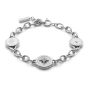 Olivia Burton Bee and North Star Silver Tone Charm Bracelet 24100333