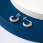 Kit Heath Bevel Cirque Zirconia Semi-Hoop Stud Earrings 
3151CZ